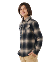 Boys Count Flannel Shirt in Taupe