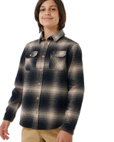 Boys Count Flannel Shirt in Taupe