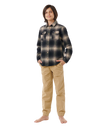Boys Count Flannel Shirt in Taupe