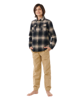 Boys Count Flannel Shirt in Taupe