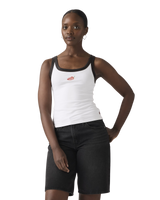 Graphic Essential Vest in Bright White & Pirate Black