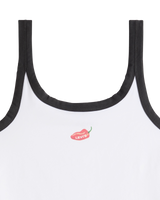 Graphic Essential Vest in Bright White & Pirate Black
