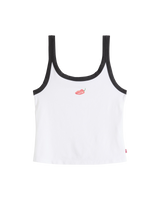 Graphic Essential Vest in Bright White & Pirate Black