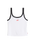 Graphic Essential Vest in Bright White & Pirate Black