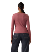 The Levi's® Womens Essential Square Neck Long Sleeve T-Shirt in Crushed Berry