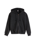 The Levi's® Mens Hayes Boxy Full Zip Hoodie in Grunge Wash Jet Black