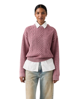 The Levi's® Womens Leilah Cable Jumper in Crushed Berry