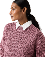The Levi's® Womens Leilah Cable Jumper in Crushed Berry