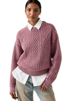 The Levi's® Womens Leilah Cable Jumper in Crushed Berry
