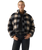 Brynn Cropped Puffer Jacket in Tessa Shadow Plaid Anthracite Night