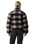 Brynn Cropped Puffer Jacket in Tessa Shadow Plaid Anthracite Night