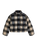 Brynn Cropped Puffer Jacket in Tessa Shadow Plaid Anthracite Night