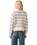 Charlotte Crewneck Cardigan in Claire Fairisle Egret