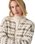 Charlotte Crewneck Cardigan in Claire Fairisle Egret