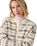 Charlotte Crewneck Cardigan in Claire Fairisle Egret
