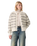 Charlotte Crewneck Cardigan in Claire Fairisle Egret