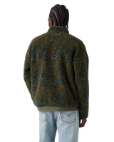Nolan Sherpa Full Zip Fleece Jacket in Sedona Sherpa Paisley Rosin