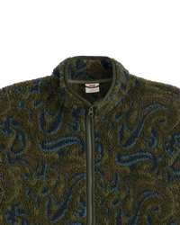 Nolan Sherpa Full Zip Fleece Jacket in Sedona Sherpa Paisley Rosin