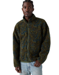 Nolan Sherpa Full Zip Fleece Jacket in Sedona Sherpa Paisley Rosin