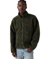 Nolan Sherpa Full Zip Fleece Jacket in Sedona Sherpa Paisley Rosin