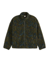 Nolan Sherpa Full Zip Fleece Jacket in Sedona Sherpa Paisley Rosin