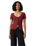 The Levi's® Womens Austen Button-Up Top in Warm Cabernet