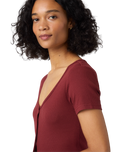 The Levi's® Womens Austen Button-Up Top in Warm Cabernet