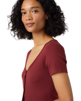 The Levi's® Womens Austen Button-Up Top in Warm Cabernet
