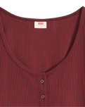The Levi's® Womens Austen Button-Up Top in Warm Cabernet