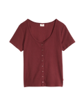 The Levi's® Womens Austen Button-Up Top in Warm Cabernet