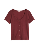 The Levi's® Womens Austen Button-Up Top in Warm Cabernet