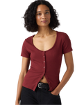The Levi's® Womens Austen Button-Up Top in Warm Cabernet