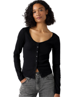 The Levi's® Womens Austen Button Up Long Sleeve Top in Anthracite