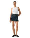 The Levi's® Womens Inverted Pleat Mini Skirt in Happy Tale Stone
