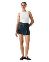 The Levi's® Womens Inverted Pleat Mini Skirt in Happy Tale Stone