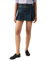 The Levi's® Womens Inverted Pleat Mini Skirt in Happy Tale Stone