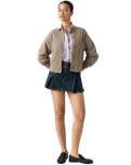 The Levi's® Womens Inverted Pleat Mini Skirt in Happy Tale Stone