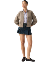 The Levi's® Womens Inverted Pleat Mini Skirt in Happy Tale Stone