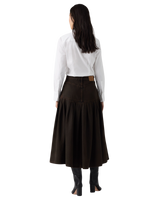 The Levi's® Womens Yoked Pleated Skirt in Over A Cup