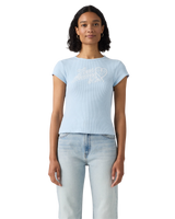 The Levi's® Womens Graphic Waflle T-Shirt in Archival Script Angel Falls