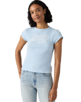 The Levi's® Womens Graphic Waflle T-Shirt in Archival Script Angel Falls