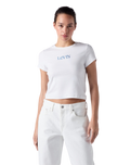 The Levi's® Womens Graphic Essential Baby T-Shirt in Emb Club Logo Bright White