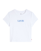 The Levi's® Womens Graphic Essential Baby T-Shirt in Emb Club Logo Bright White