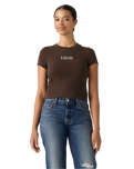 The Levi's® Womens Graphic Essential Baby T-Shirt in Emb Club Logo Java