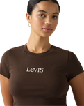 The Levi's® Womens Graphic Essential Baby T-Shirt in Emb Club Logo Java