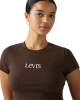 The Levi's® Womens Graphic Essential Baby T-Shirt in Emb Club Logo Java