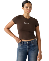 The Levi's® Womens Graphic Essential Baby T-Shirt in Emb Club Logo Java