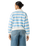 The Levi's® Womens Graphic Vintage Rugby Fleece Sweatshirt in Stripe Rugby Arch Logo Alaskan Blue