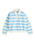The Levi's® Womens Graphic Vintage Rugby Fleece Sweatshirt in Stripe Rugby Arch Logo Alaskan Blue