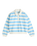 The Levi's® Womens Graphic Vintage Rugby Fleece Sweatshirt in Stripe Rugby Arch Logo Alaskan Blue